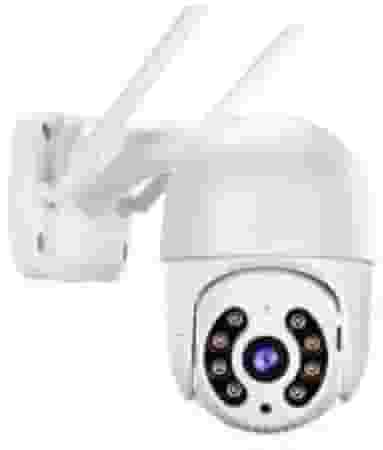 Câmera de Segurança Wi-Fi Externa Full HD 360°, À Prova D'Água IP66, Visão Noturna, Detecção de Movimento, Áudio Bidirecional