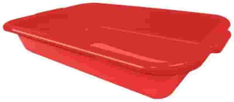 Carrinho de Mão Plástico Vermelho, 65 Litros, Resistente para Jardim e Construção