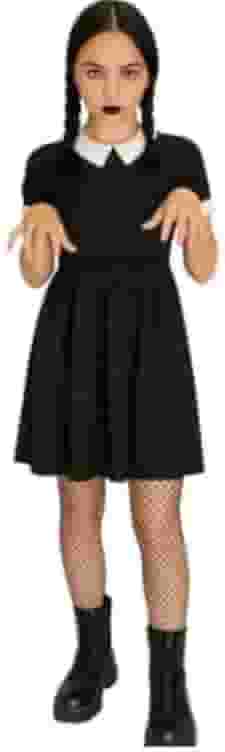 Fantasia Infantil Menina Halloween Vestido Wandinha Addms Halloween Fantasia Infantil