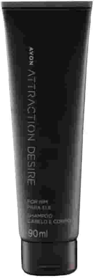 AVON ATTRACTION DESIRE FOR HIM SHAMPOO CABELO E CORPO 90ML