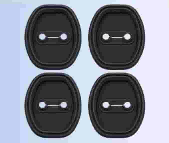 Kit 4 Peças Protetor Anti Impacto para Porta de Carro – Amortecedor Borracha Universal Anti Colisão e Redutor de Ruídos (Preto)