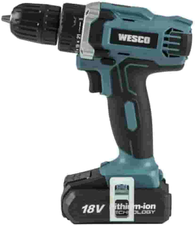 Parafusadeira e Furadeira Wesco WS2972 18V com Bateria 1.3Ah – Mandril 10mm, 21+1 Torques, Velocidade Variável, Luz LED, Carregador Bivolt