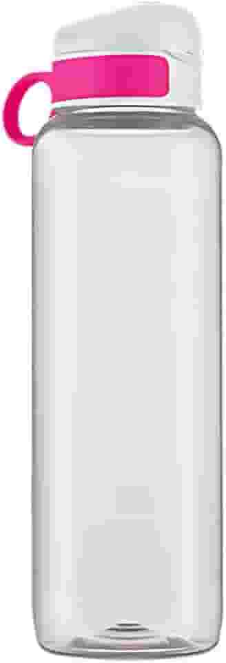 Garrafinha De Água Squeeze 1L Resistente Escritório Academia (Rosa)
