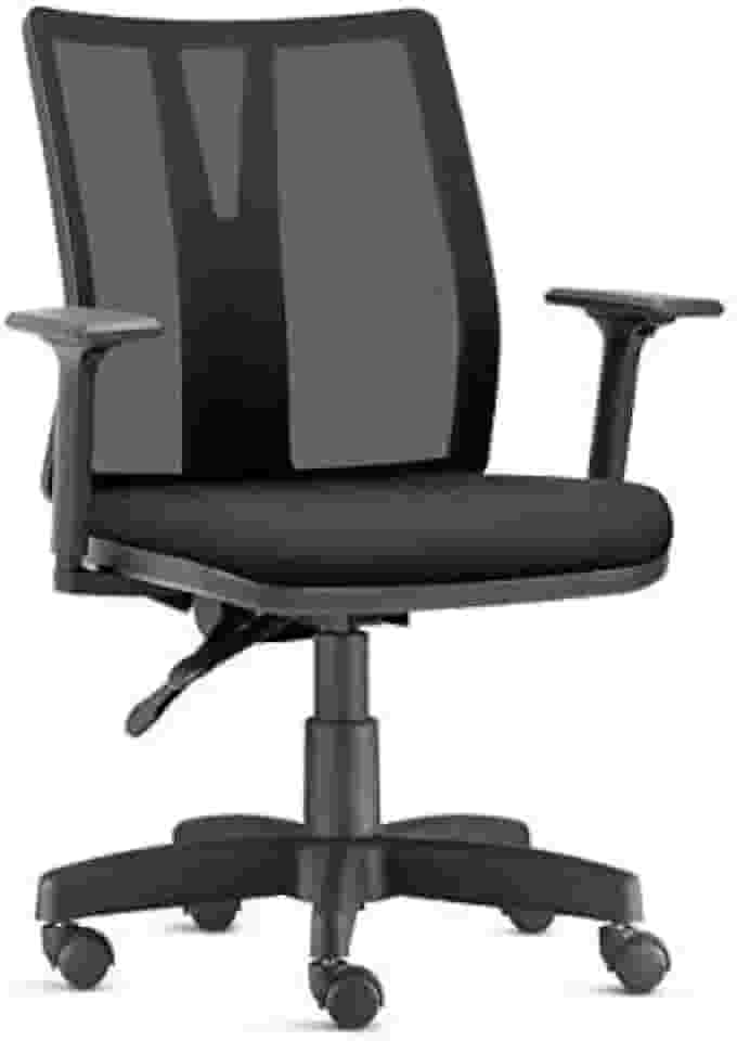 Cadeira Addit Ergonômica - 4124 Nr17 da ABNT com regulagem de Braço (Tecido Crepe cor: Preto)