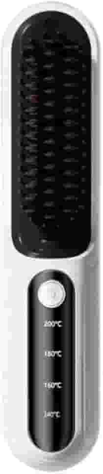 Escova Alisadora De Cabelo Mini Escova Alisadora De Cabelo Portátil Sem Fio USB(Branco)