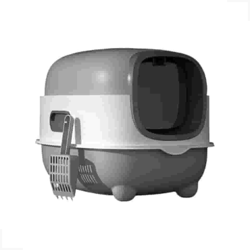 Caixa De Areia Banheiro Sanitário Gatos Fechado Anti Odor