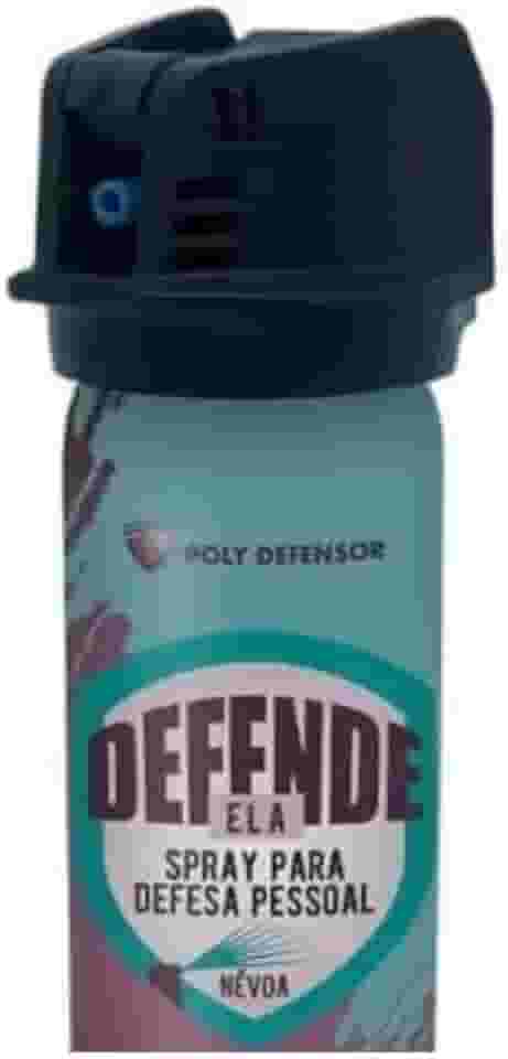 Defende Ela Spray de Defesa Pessoal, Verde, 50g, Alcance 2,5m, Sistema FLIP-TOP, Extratos Vegetais, Névoa, Uso em Áreas Abertas, 12cm Altura