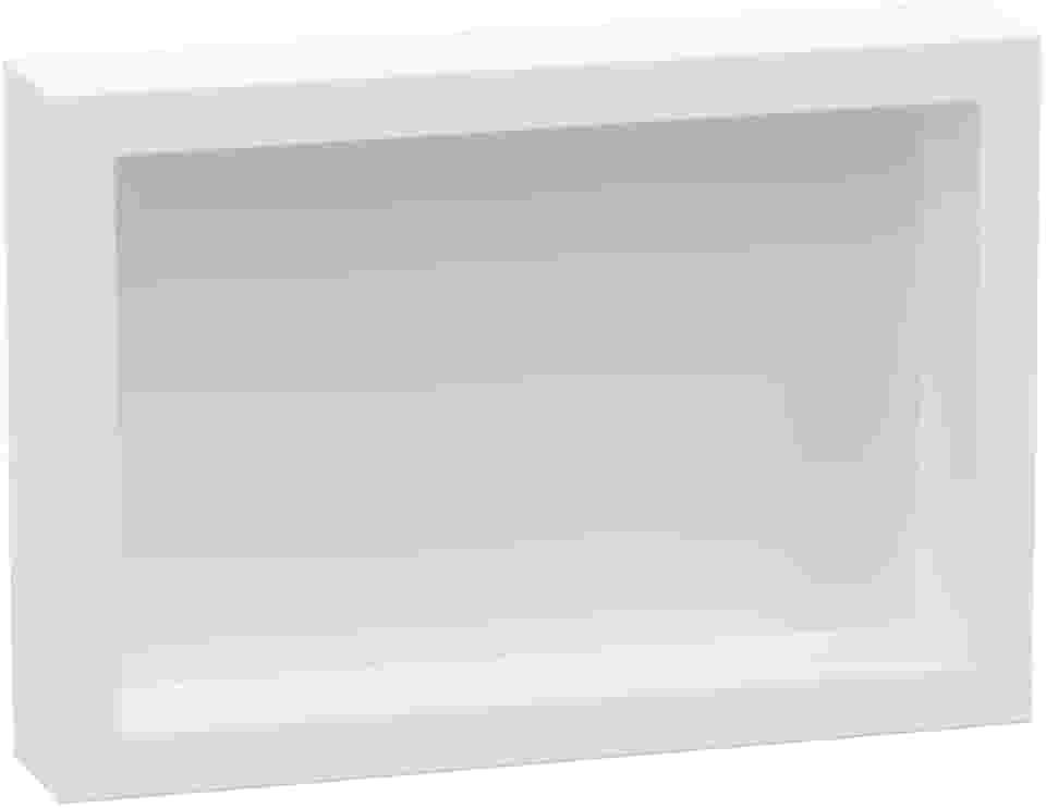 Nicho de Parede Sobrepor 28cmx40cm Branco Arquitech Metasul Banheiro Lavanderia Instalação Fácil