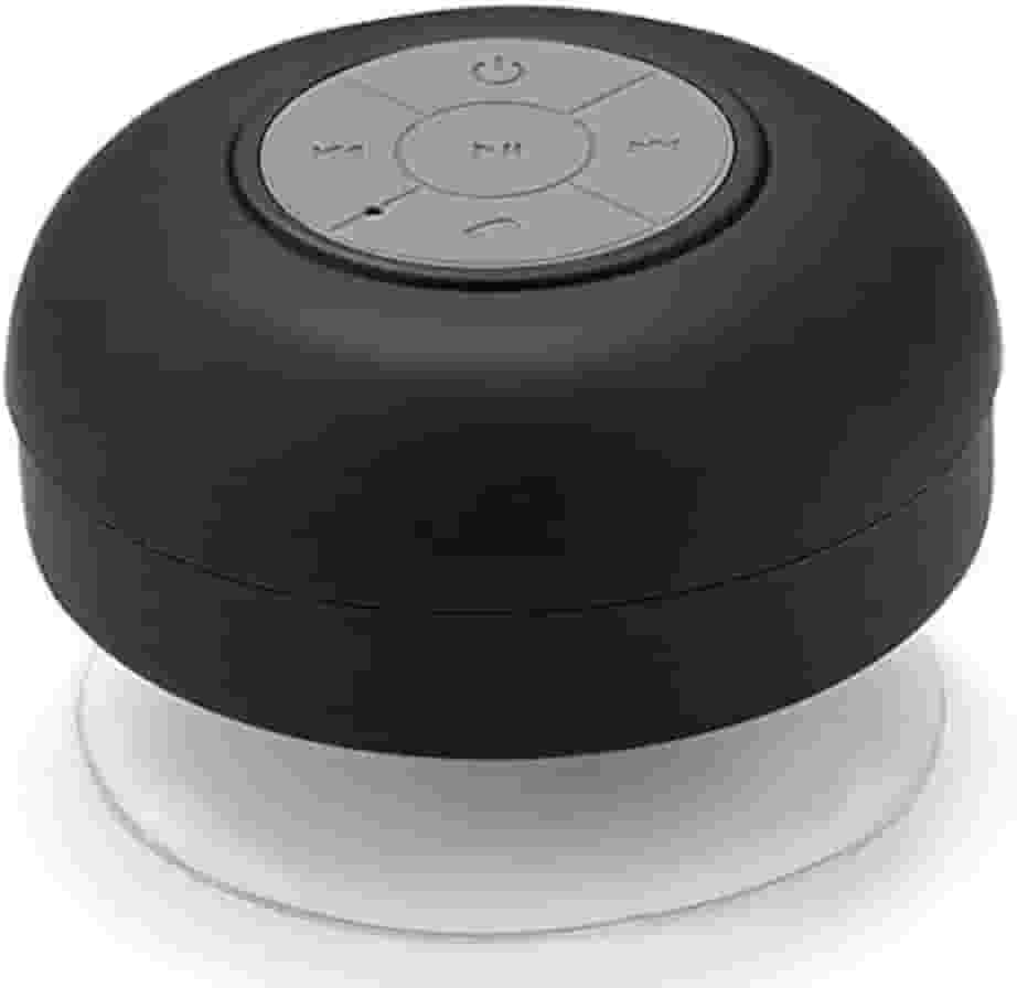 Mini Caixa de Som Bluetooth à Prova d’Água com Ventosa 5W Preta