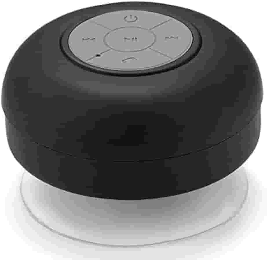 Mini Caixa de Som Bluetooth à Prova d’Água com Ventosa 5W Preta