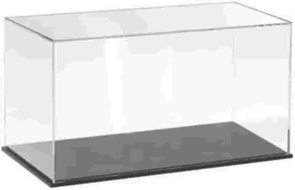 Caixa Expositora em Acrílico Transparente- base cor preta (30x15x20(h))