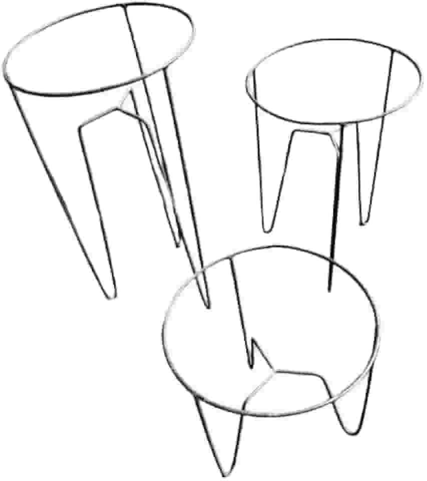 Kit 3 Suporte Tripé Para Vasos De Chão Ferro Reforçado