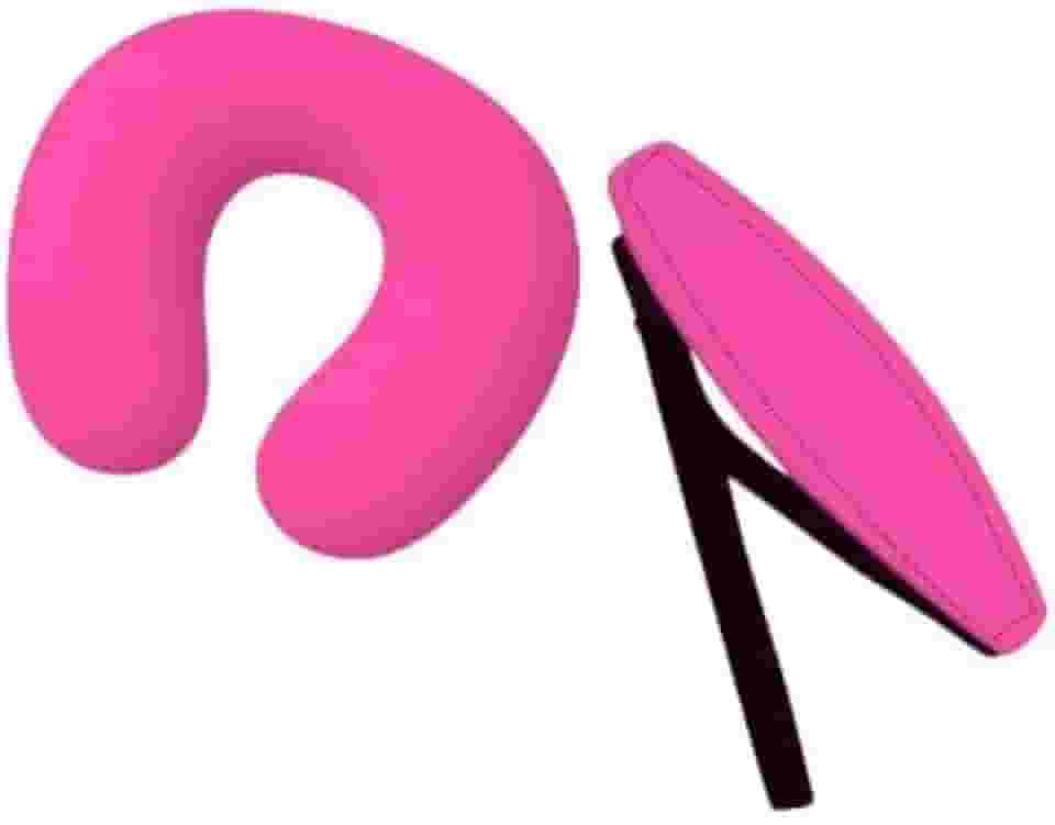 Kit Almofada de pescoço e Faixa Apoio Suporte Cabeça de Bebê Cadeirinha Carro (Pink)