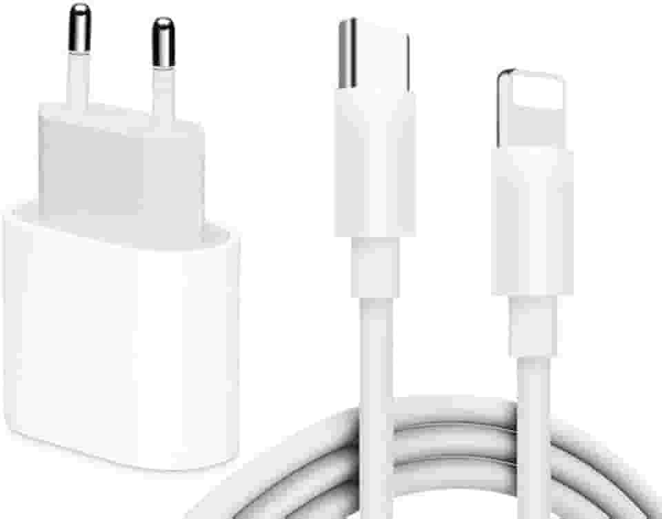 Kit Carregador para iPhone Turbo 30W e Cabo USB Tipo-C PD Compatível com iPhone 11 12 13 14 PRO PLUS PRO MAX/iPad