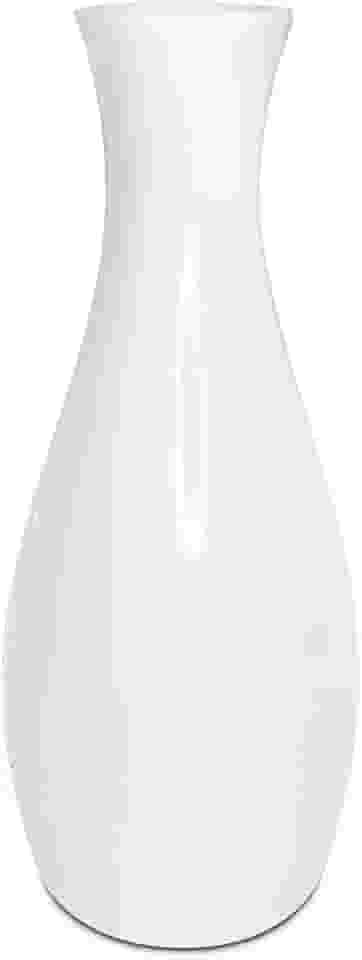 Vaso Garrafa Grande em Cerâmica de Sala Decor - Branca