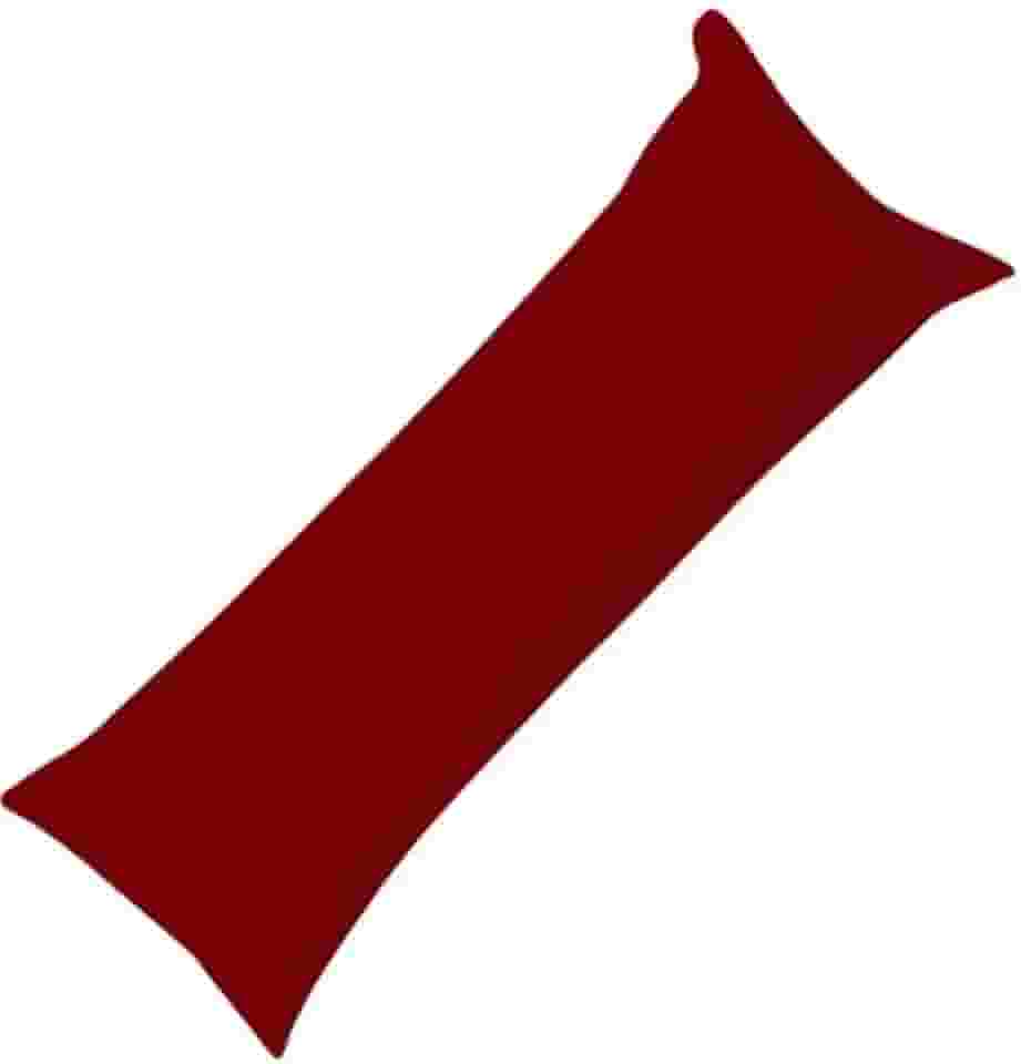 Travesseiro de Corpo Antialérgico com Fronha Lavável Zíper – Almofada Longa para Sono Confortável 140x40 (VERMELHO)