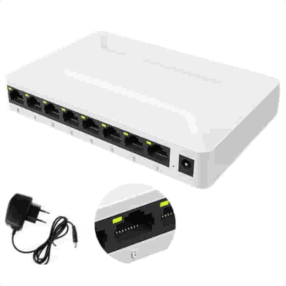 Switch Gigabit De Mesa Com 8 Portas 10/100/1000 mbps Plug And Play Bivolt