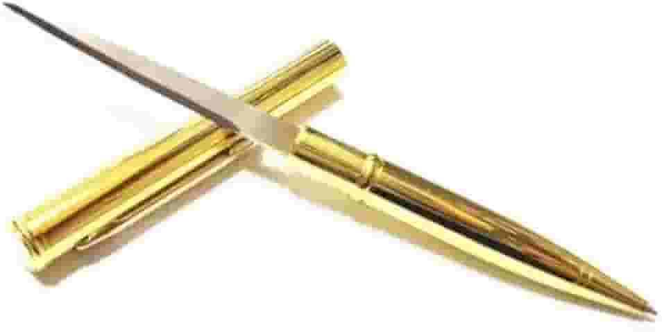 Caneta Canivete 2 em 1, Lâmina Oculta, Defesa Pessoal Discreta Para Mulheres/Homens,Lamina oculta, Aço Ioxidável