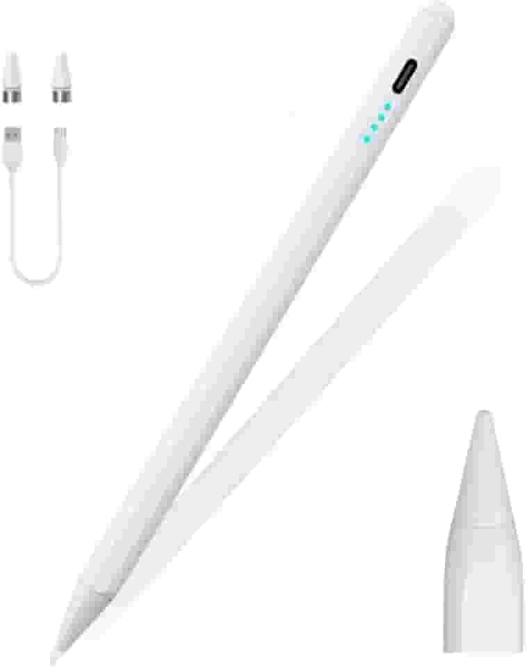 Caneta Digital Pencil Stylus Compatível com Ipad Apple Android Xiaomi Alta Precisão Palm Rejection Ponta Para Desenho e Escrita Natural Branca 1.0mm Sensibilidade na Inclinação – VOLT3M