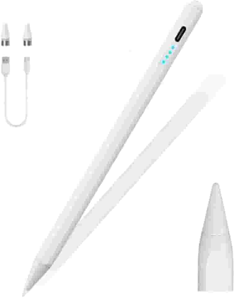Caneta Digital Pencil Stylus Compatível com Ipad Apple Android Xiaomi Alta Precisão Palm Rejection Ponta Para Desenho e Escrita Natural Branca 1.0mm Sensibilidade na Inclinação – VOLT3M