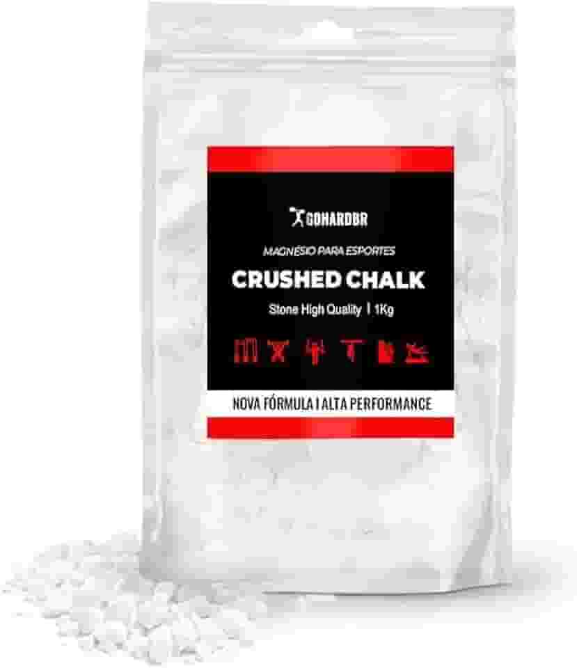 Crushed Chalk - Carbonato de Magnésio pedra triturado (1 kg) - Magnesio triturado para escalada ginastica e levantamento de peso calistenia lpo cross fit baquetas e bateria