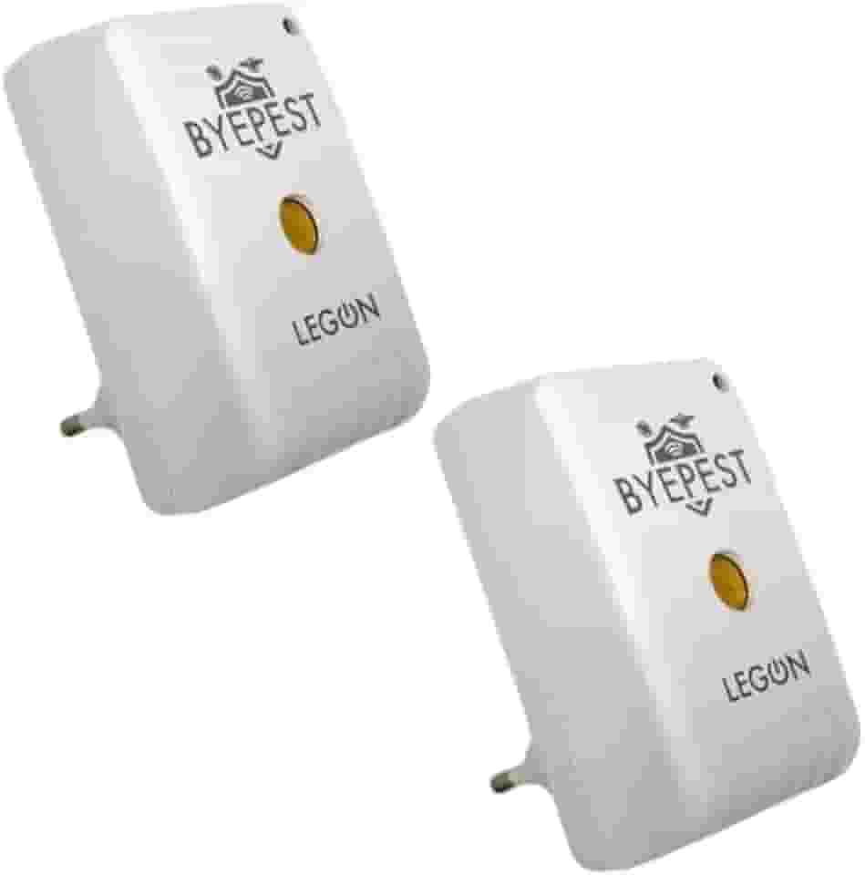 2 Repelente Eletrônico Ultrassônico Byepest Espanta Ratos e Morcegos Cobertura de 200m² Sem Cheiro Livre de Químicos