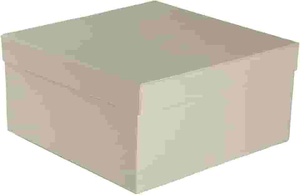 Caixa de Presente Cartonada Rígida Premium 30x30x15 cm (Marfim)