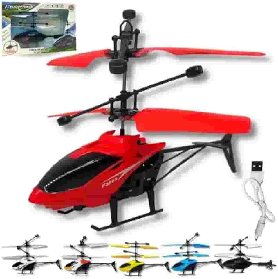 Ark Toys Helicóptero Sensor Mão Indução Bateria Recarregável Voa Verdade