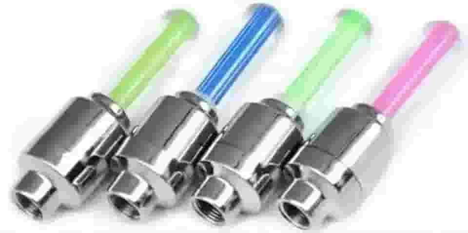 KIT C/2 bicos pinos pneu LED efeito neon carro bike moto bicicleta infantil (1Kit Cor Aleatório)