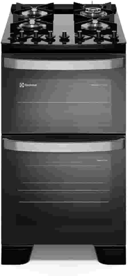 Fogão 4 bocas Electrolux Preto Experience Mesa vidro, 2 Fornos e Tripla Chama (FE4DP) (220 Volts)