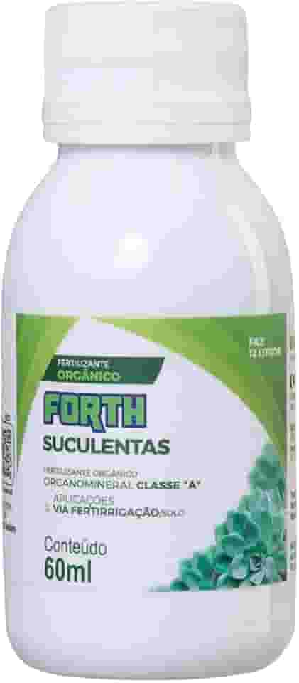 Forth Suculentas, Fertilizante, Foliar, Fertirrigação, NPK + Micronutrientes, Líquido, Orgânico, Concentrado, Nutrição Balanceada, 60ml