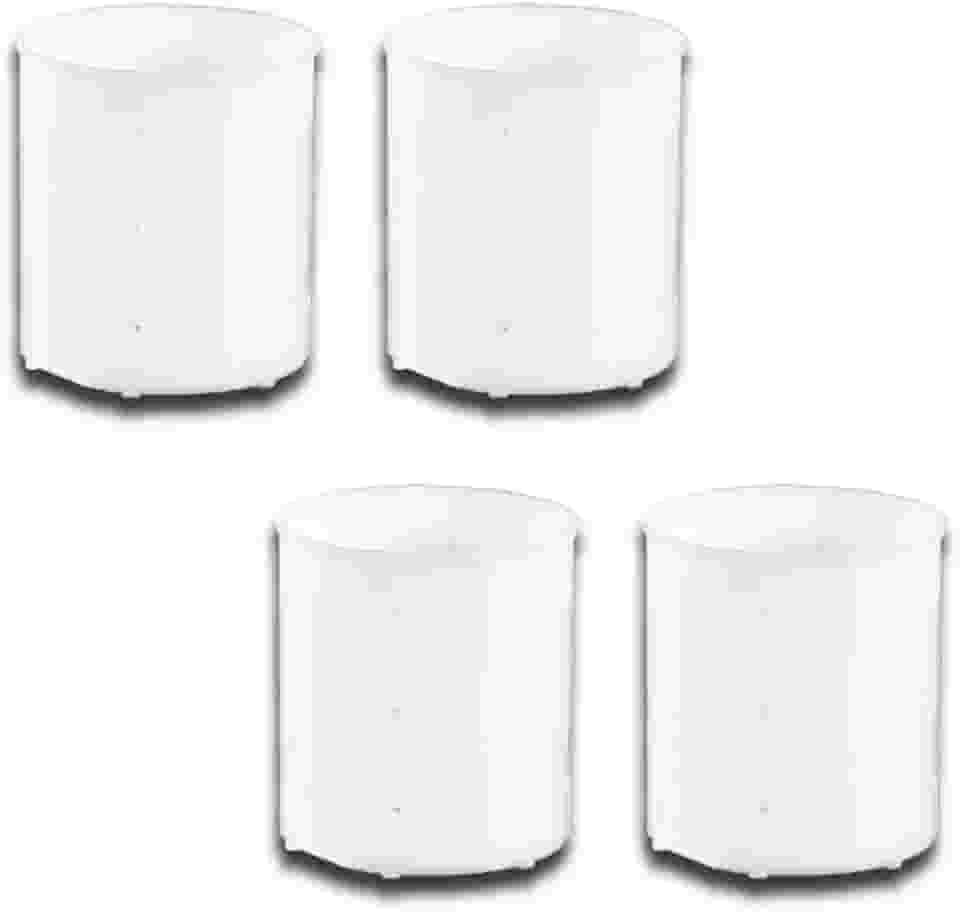 Conjunto de 4 Formas para Queijo Minas Frescal e Ricota, Polietileno Branco, 500g, Com Tela Rígida e Furos, 112x99x99mm