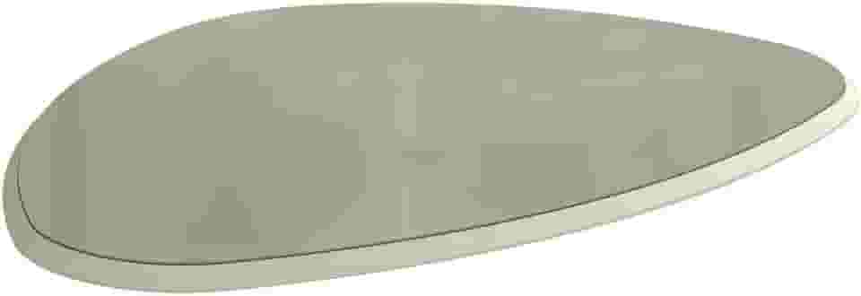 Tampo de Mesa de Jantar Triangular Com Vidro 135x105 Off Withe