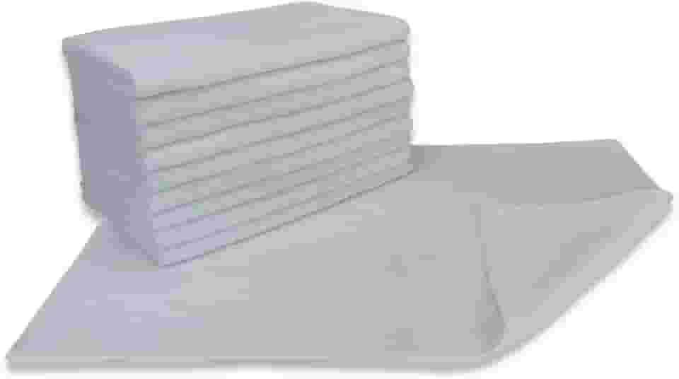 Kit 05 Tapete para Banheiro Atoalhado Felpudo Luxo c/Antiderrapante 550g/m² 45x70cm Padrão Hotel/Pousada - Branco