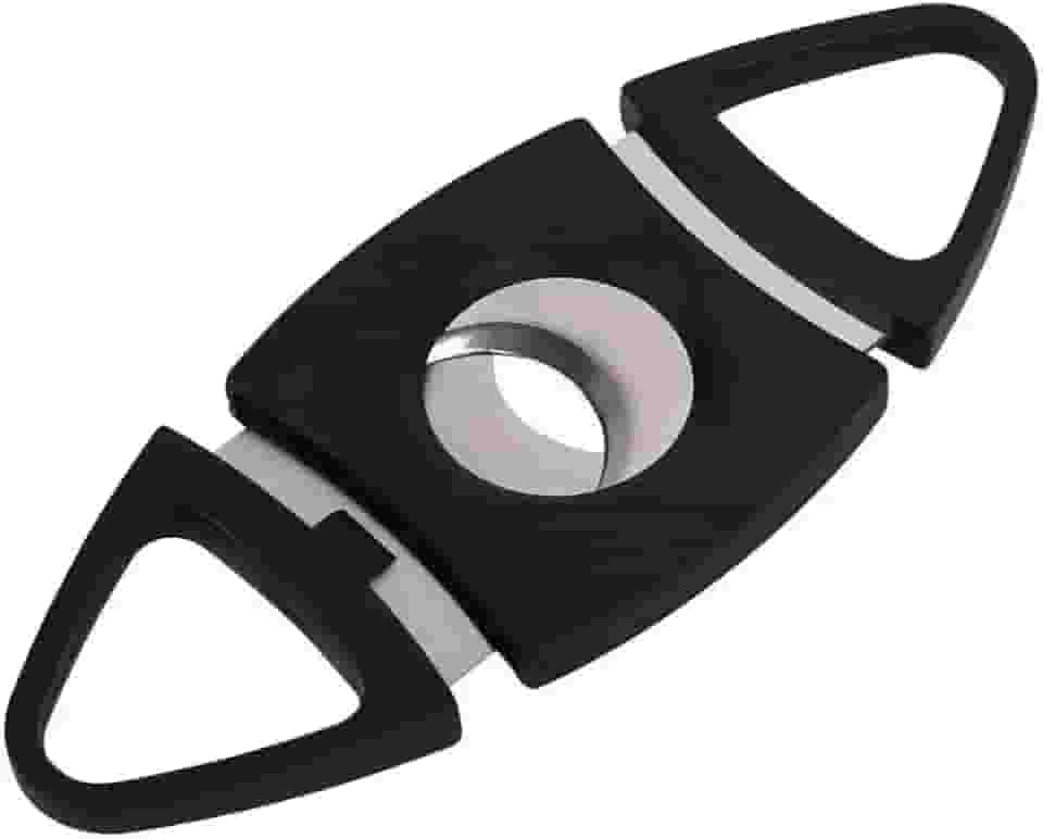 Cortador De Charuto Profissional Em V Guilhotina Preto Laminas Em Aço