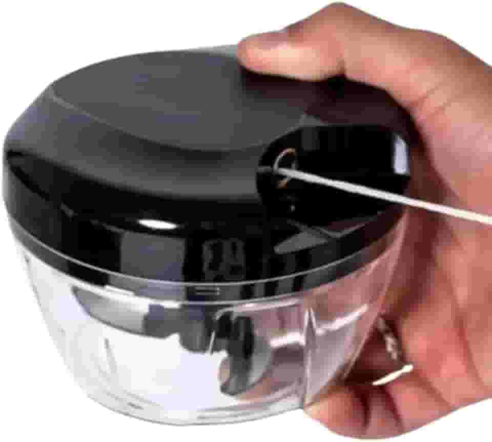 Mini Processador de Alimentos Triturador de Alimento Triturador Alho Manual 3 Laminas Aço Inoxidavel - Cores Sortidas