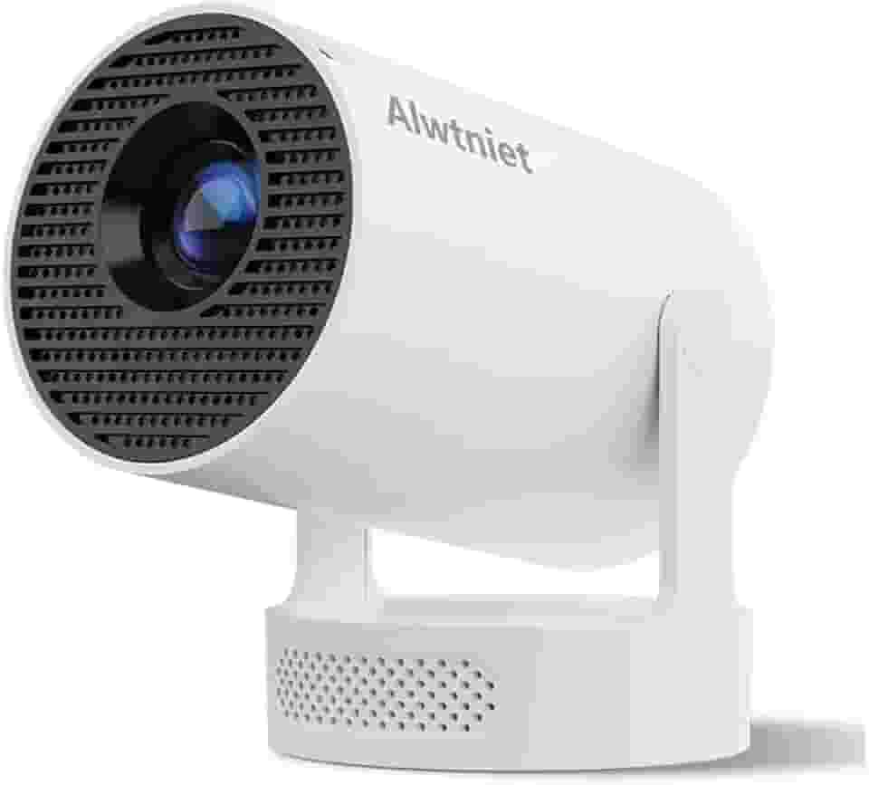 HY320 Mini Projetor Portátil Wifi6 BT 5.0, Projetors Inteligente Full HD 720P Android 11, Projetor Externo Suporte 4K com 390 ANSI 10000 Lumens, Projector Rotativo 180° para Celular/Notebook
