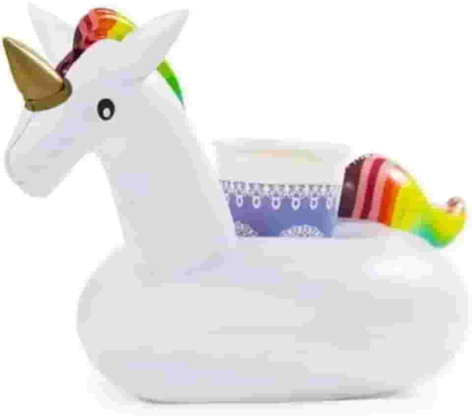 Boia Porta Copo Unicórnio Flutuador P/Praia Piscina Festa