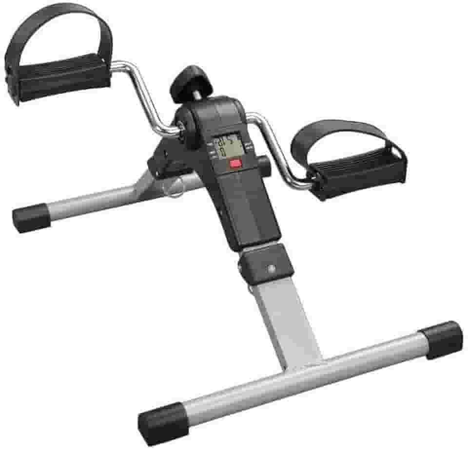 Mini Bicicleta Ergométrica Dobrável para Pernas e Braços – Exercitador Portátil com Resistência Ajustável e Tela LCD – Fisioterapia e Reabilitação