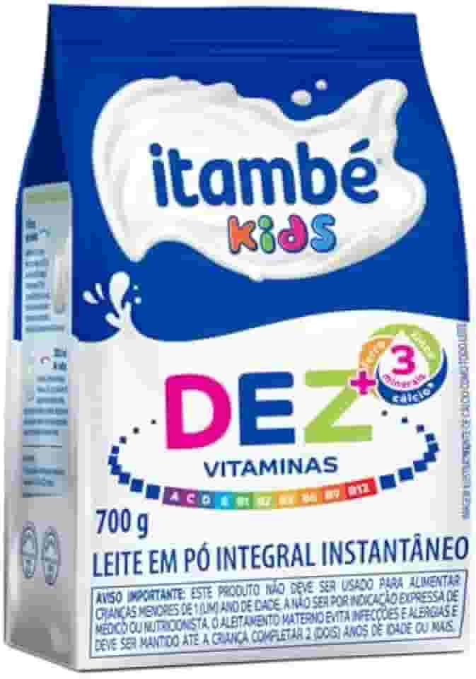 LEITE EM PÓ INTEGRAL INSTANTÂNEO 10 VITAMINAS ITAMBÉ POUCH 700G