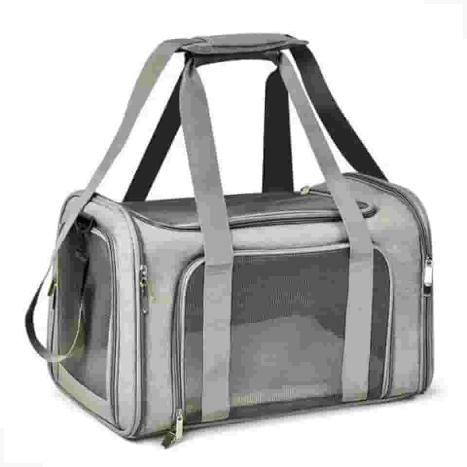 Bolsa De Transporte Pet 40x26x25 Viagem Avião Carro Cão Gato