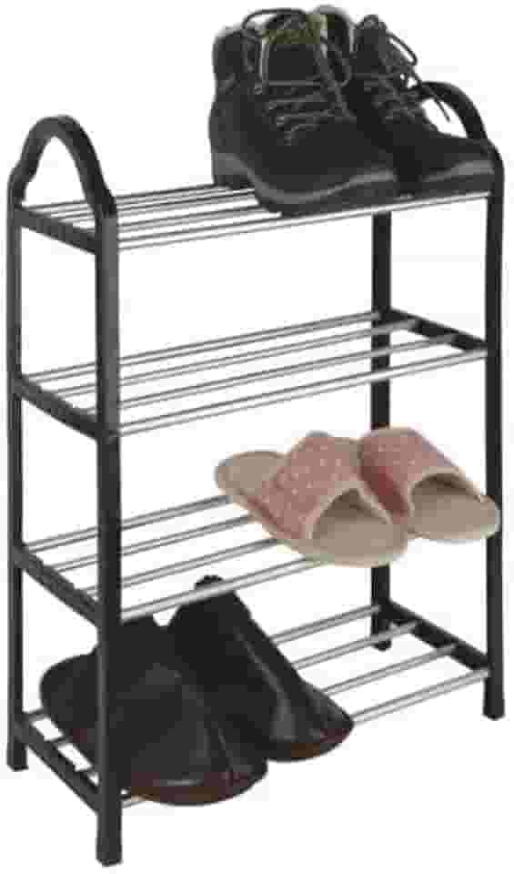 Sapateira Porta Sapatos 8 Pares Organizador 4 Andares Para Quarto Sala Multiuso Livros Tênis