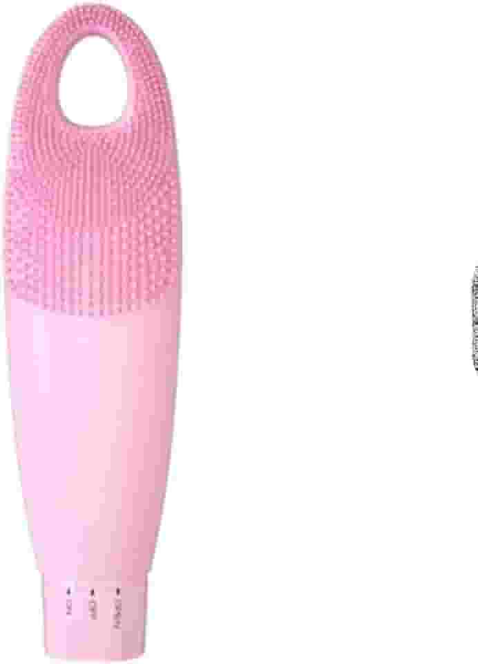 Escova de Limpeza Facial Sônica, Massageador Anti-acne em Silicone, Azul e Rosa, 15x4cm, com Tecnologia T-Sonic, Bateria AA, à Prova d'Água