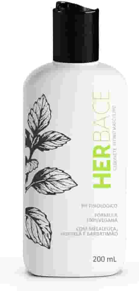 Sabonete Íntimo Masculino Vegano Herbace | Melaleuca, Hortelã & Barbatimão | Sem Parabenos (200 ml – Frasco)