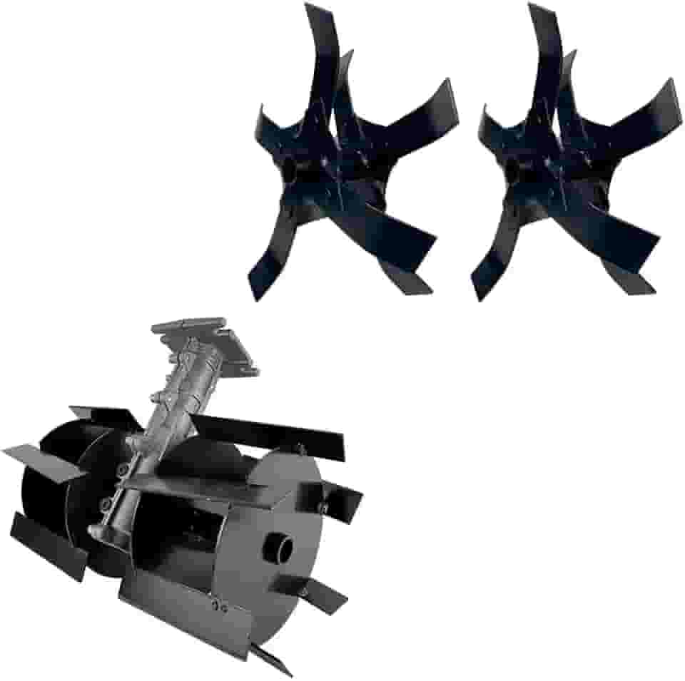 Kit Enxada Rotativa Capinadeira 28mm 6x6mm + Lâmina Arado Cultivador para Roçadeiras Stihl