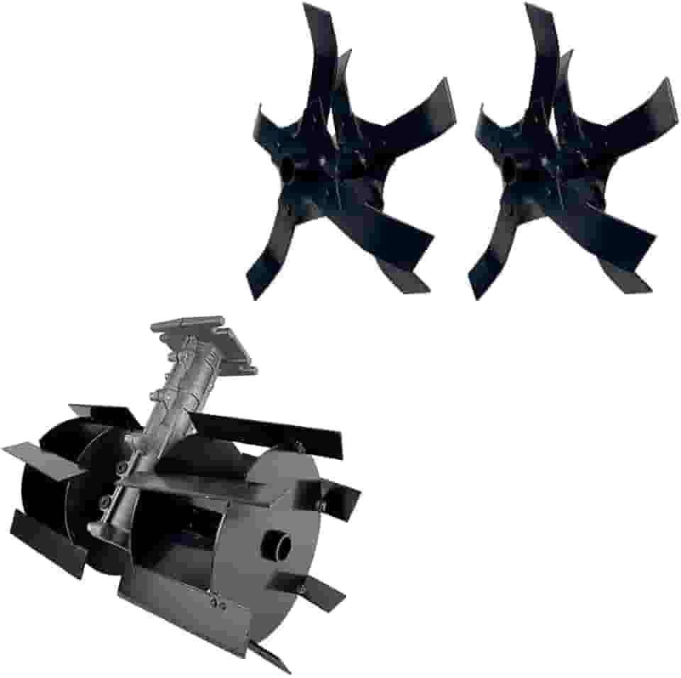 Kit Enxada Rotativa Capinadeira 28mm 6x6mm + Lâmina Arado Cultivador para Roçadeiras Stihl