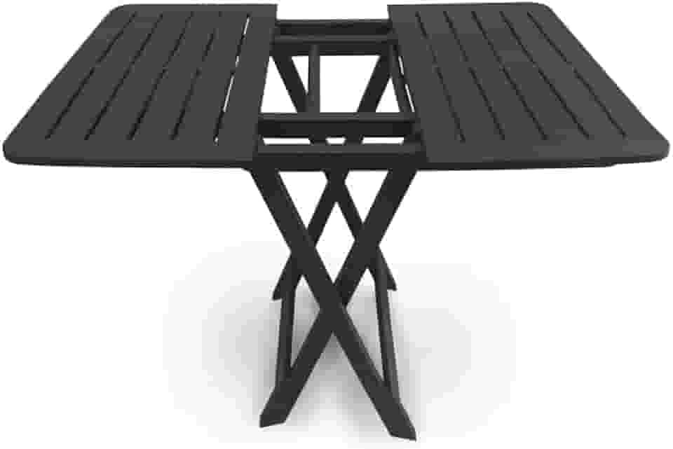 Arqplast, Mesa Quadrada Dobrável Plástica Preta 80x72x70Cm 25672 Arqplast