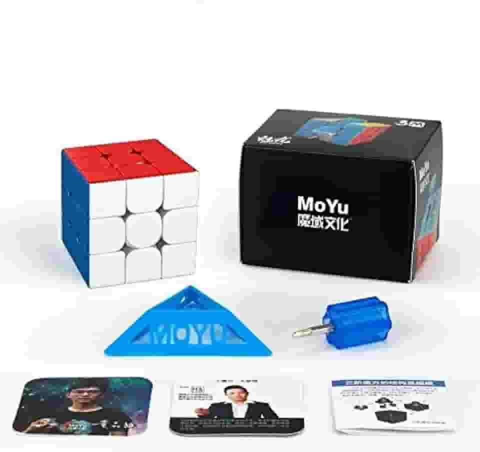 Roxenda Moyu 3x3 M Adesivo Magnético Speed Cube Mofang Jiaoshi 3x3x3 M Cubing Classroom Speedcube Edição Magnética Melhorada