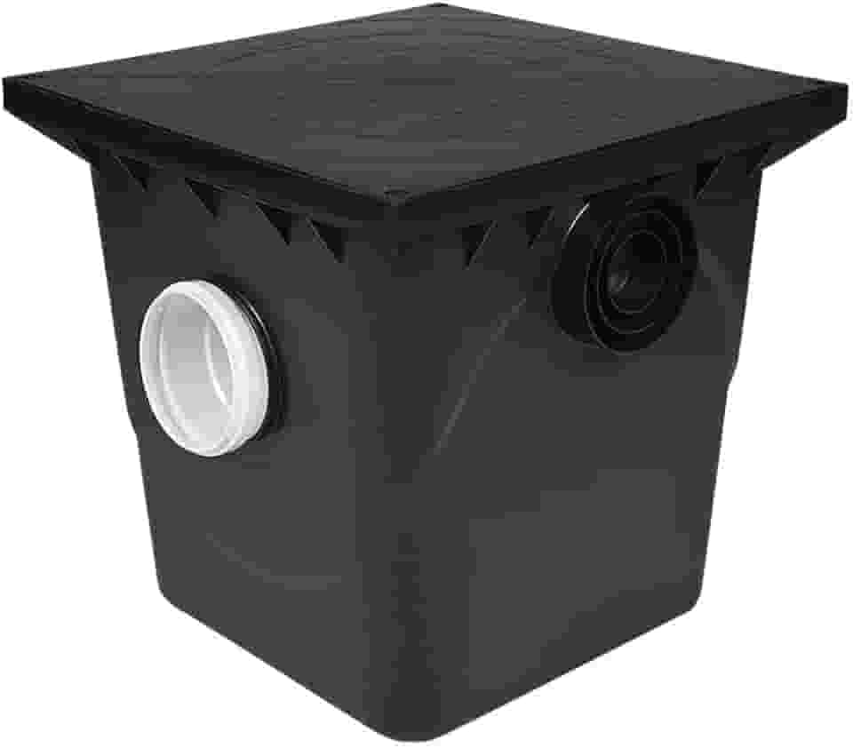 Caixa de Gordura Com Cesto e Tampa Grande 42 Litros Preta