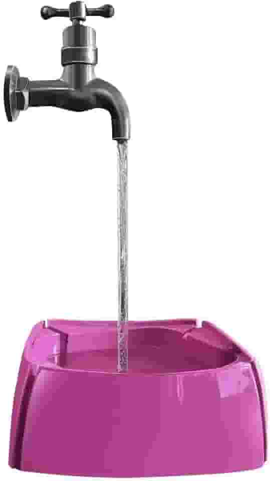 Bebedouro Para Gato Cachorro Torneira Mágica Fonte De Água 1,8 Litros Bivolt Mec Pet (Rosa, Médio)